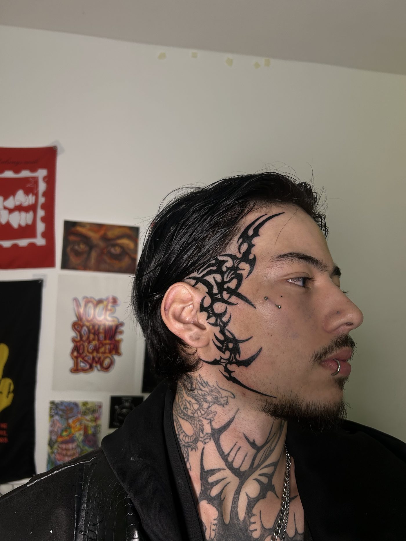 Rosto e pescoço, rosto, freehand